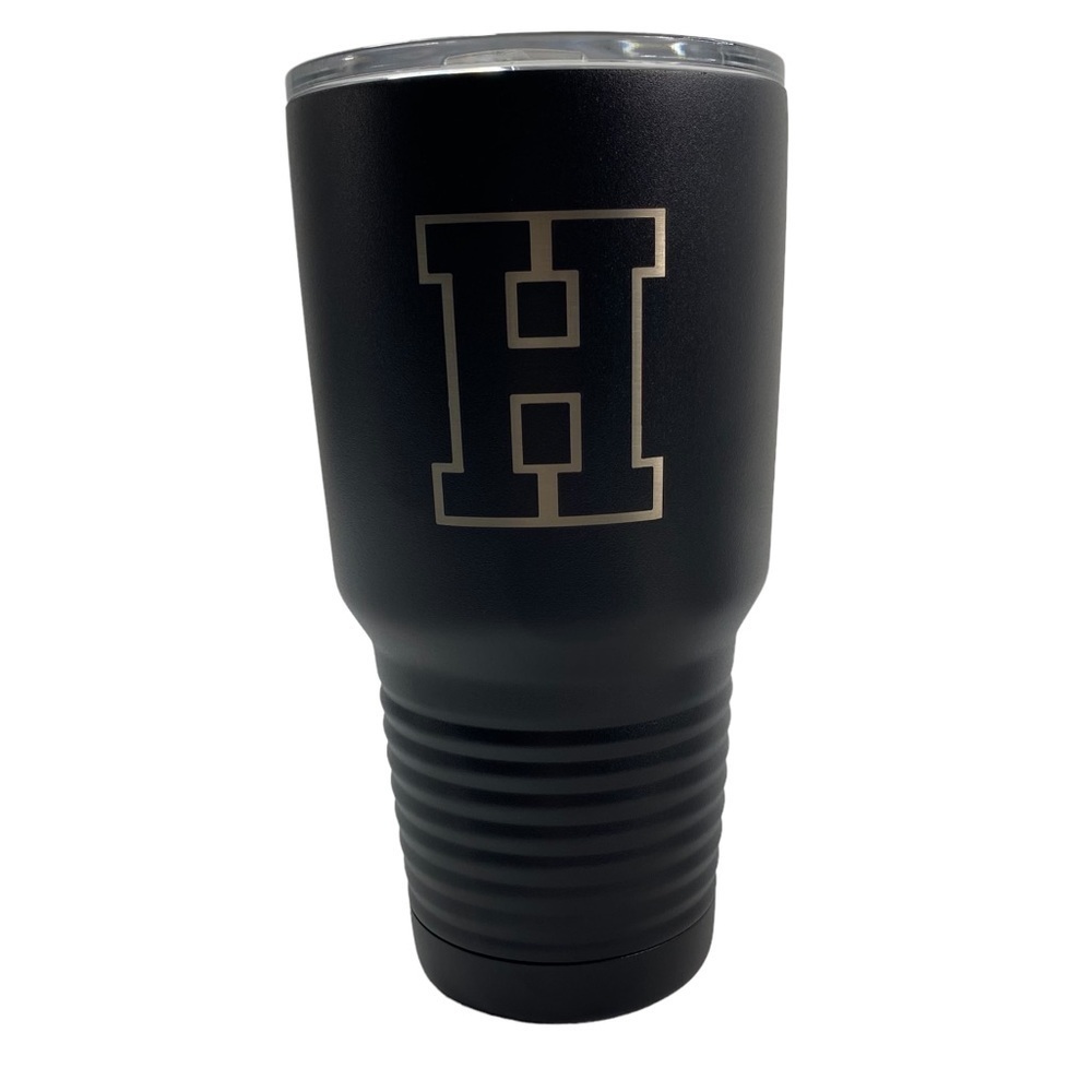 POLAR Camel Black “H” Double Wall Vacuum Sealed Insulated Steel Tumbler, New